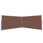 Auvent latral rtractable 160 x 600 cm marron