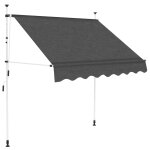 Auvent manuel rtractable 150 cm anthracite