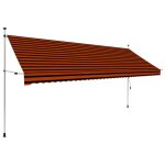 Auvent manuel rtractable 400 cm orange et marron