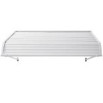 Auvent de porte d'entre - duoku - 122x106, 6 cm - marquise de porte extrieure aluminium - abri de protection ...