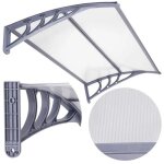 Auvent pour porte d'entr�e - springos - 150x75cm - aluminium - polycarbonate - design moderne