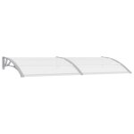 Auvent de porte gris 240 x 100 cm plastique Auvent de porte gris 240 x 100 cm plastique