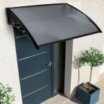 Auvent de porte marquise d'accueil 80 x 120 cm teint