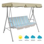 Auvent de remplacement durable et impermable pour balancelle 3 places ¿ protection uv et installation ...