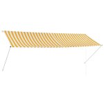 Auvent r�tractable 350x150 cm jaune et blanc