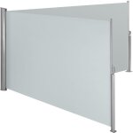 Auvent store latéral brise - vue paravent rétractable double gris 160 x 600 cm helloshop26 2208132 Auvent store latéral brise - vue paravent rétractable double gris 160 x 600 cm helloshop26 2208132