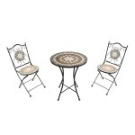 Axi am�lie table et chaise bistrot, 2 chaises 1 table, ensemble bistro ext�rieur mosaique gris etoile ...