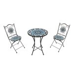 Axi am�lie table et chaise bistrot, 2 chaises 1 table, ensemble bistro ext�rieur mosaique multi couleur ...