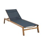 Axi logan bain de soleil en aspect bois / anthracite transat jardin avec structure en aluminium r�glable ...