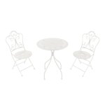 Axi marilou table et chaise bistrot, 2 chaises 1 table, ensemble bistro ext�rieur blanc, style romantique ...