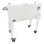 Axi retro cooler blanc r�frig�rateur de boissons mobile pour l'ext�rieur / le jardin glaci�re 76 litre. ...