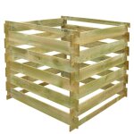 Bac à compost carré en lattes en bois 0, 54 mâ³ Bac à compost carré en lattes en bois 0, 54 mâ³