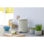 Bac à compost à pédale acier blanc 3l Bac à compost à pédale acier blanc 3l