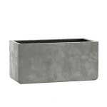 Bac fibres de verre et composite ext. jardini�re l 97 cm l 47 cm h 47 cm gris b�ton