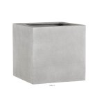 Bac fibres de verre / composite farn extrieur cube l57x 57xh57cm sable