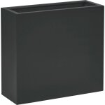 Bac fibres de verre et plastique renforc longueur 95 x 34 cm h 90 cm ext. claustra anthracite mat
