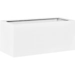 Bac fibres de verre et plastique renforcé long 60 cm x 15 cm h 15 cm ext. jardinière blanc mat Bac fibres de verre et plastique renforcé long 60 cm x 15 cm h 15 cm ext. jardinière blanc mat