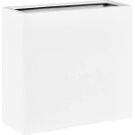 Bac fibres de verre et plastique renforc long 95 x 34 cm h 90 cm ext. claustra blanc mat