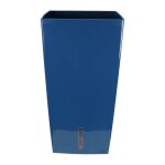 Bac a fleurs carré riviera eva new haut - plastique - 52x52 cm - bleu Bac a fleurs carré riviera eva new haut - plastique - 52x52 cm - bleu