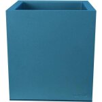 Bac a fleurs carré riviera granit - plastique - 40x40 cm - bleu Bac a fleurs carré riviera granit - plastique - 40x40 cm - bleu