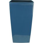 Bac a fleurs carr� riviera nuance - plastique - l38xp38xh69 cm - bleu