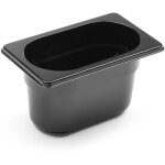 Bac gastronorme gn 1 / 9 en polycarbonate noir 176x162x100mm 1l hendi 862827