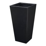 Bac a plantes pot de fleur 76 x 39 x 39 cm acier galvanis noir helloshop26 03 0008957