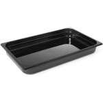 Bac polycarbonate noir gn 1 / 1 hauteur 65 mm - hendi 862209