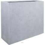 Bac en polystone splitt ext. claustra l 100x 35 x h 80 cm gris ciment