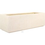 Bac en polystone splitt ext. claustra bas l 100x 35 x h 30 cm creme