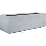 Bac en polystone splitt ext. claustra bas l 100x 35 x h 30 cm gris ciment