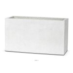 Bac en pures fibres mora ext. jardini�re l 64 x 25 x h35 cm gris clair