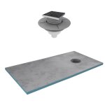Receveur de douche  carreler 160x90 cm avec bondes  sortie verticale - grille inox