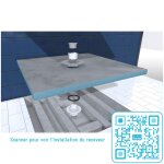 Receveur de douche  carreler 90x90 cm avec bondes  sortie horizontale - grille inox