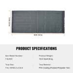 Bâche en maille pour camion - vevor - 2, 3x5, 5m - revêtement pvc noir - pour camion à benne basculante ... Bâche en maille pour camion - vevor - 2, 3x5, 5m - revêtement pvc noir - pour camion à benne basculante ...