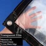 Bâche en plastique pe transparente, 0. 12mm, tissu imperméable a la pluie, pour animaux de compagnie, ... Bâche en plastique pe transparente, 0. 12mm, tissu imperméable a la pluie, pour animaux de compagnie, ...