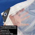 Bâche en plastique pe transparente, 0. 12mm, tissu imperméable a la pluie, pour animaux de compagnie, ... Bâche en plastique pe transparente, 0. 12mm, tissu imperméable a la pluie, pour animaux de compagnie, ...