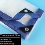 Bâche en plastique pe transparente, 0. 12mm, tissu imperméable a la pluie, pour animaux de compagnie, ... Bâche en plastique pe transparente, 0. 12mm, tissu imperméable a la pluie, pour animaux de compagnie, ...