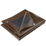 B�che professionnelle marron 350g / m2 werkapro 3 x 5 m