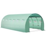 B�che de rechange serre tunnel 18 m, b�che dim. 6l x 3l x 2h m pe anti - uv imperm�able 12 fen�tres + ...