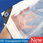 Bâche transparente en tissu imperméable pe de 0. 12mm, auvent imperméable pour serre, plante succulente, ... Bâche transparente en tissu imperméable pe de 0. 12mm, auvent imperméable pour serre, plante succulente, ...