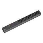 Bachmann 333. 536 unit� de distribution d'�nergie 6 sortie(s) ca 1u noir