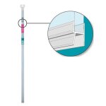 Baguette pvc pour bas de porte de douche - joint double lvre