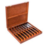 Bahco 434 - s8 - eur jeu de 8 ciseaux  bois ergo anti - fissures dans coffret en bois - compatible usage ...