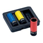 Bahco jeu de douilles a chocs, 3 pcs, 6pans, 17, 19, 21 - bwss12p3