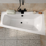 Baignoire asym�trique gauche 160x85x54 cm - 100% acrylique blanc brillant