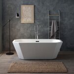 Baignoire autoportante octogonale en acrylique blanc betty