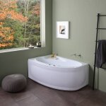 Baignoire balneo d'angle gauche ambra