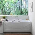 Baignoire balneo rectangulaire gauche en acrylique diletta