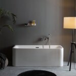 Baignoire murale rectangulaire en acrylique dorotea